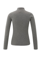 Lade das Bild in den Galerie-Viewer, YAYA Geripptes Oberteil mit Rollkragen Taupe