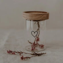 Lade das Bild in den Galerie-Viewer, EULENSCHNITT Mini Vorratsglas Herz schwarz