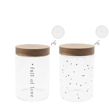 Lade das Bild in den Galerie-Viewer, BASTION COLLECTIONS Vorratsglas mit Holzdeckel