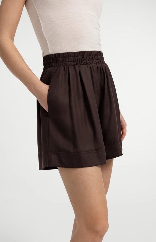 YAYA Highwaist Shorts Aubergine Purple