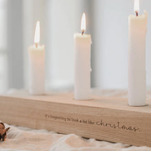 Lade das Bild in den Galerie-Viewer, EULENSCHNITT Adventskerzenbrett Christmas
