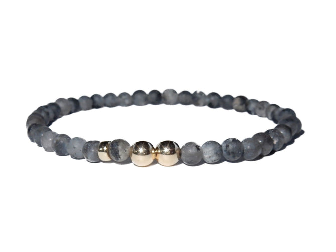 GNOES AMSTERDAM Flex Armband Labradorit Matt