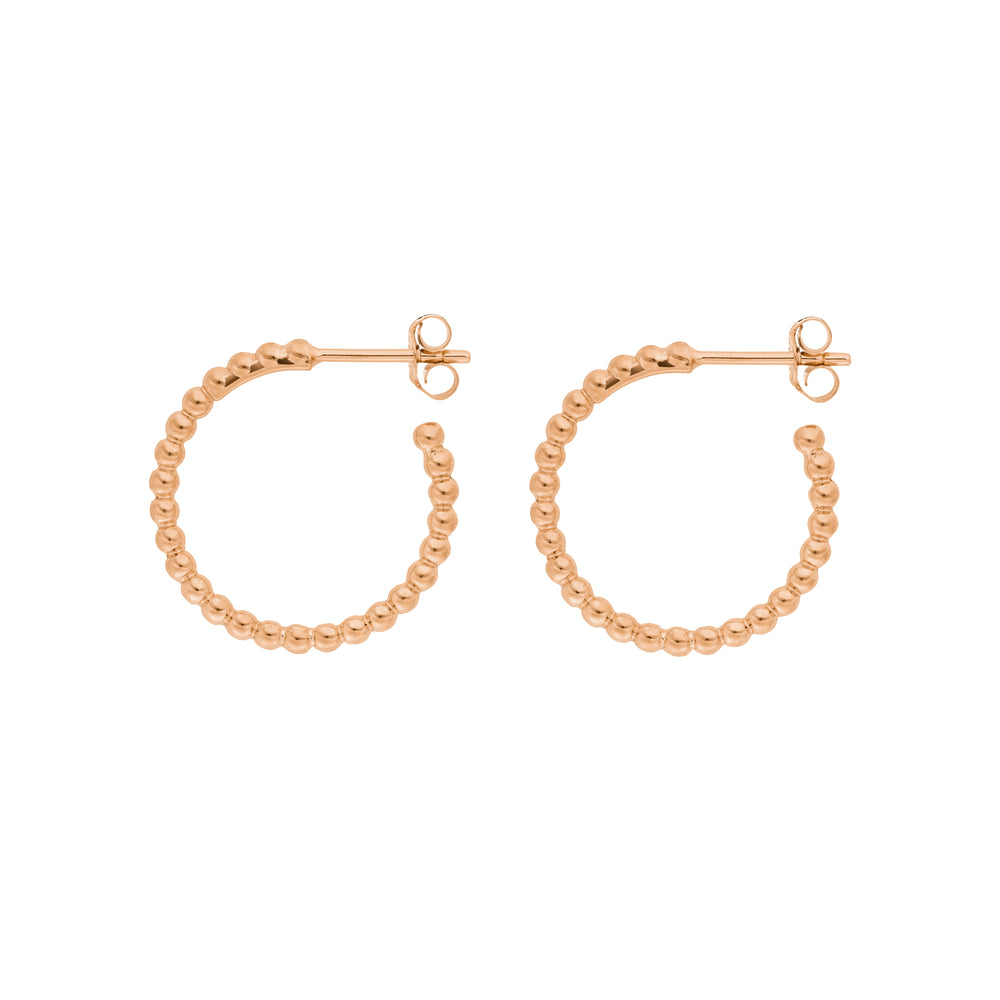 LEAF Creolen Kugelring Rosegold