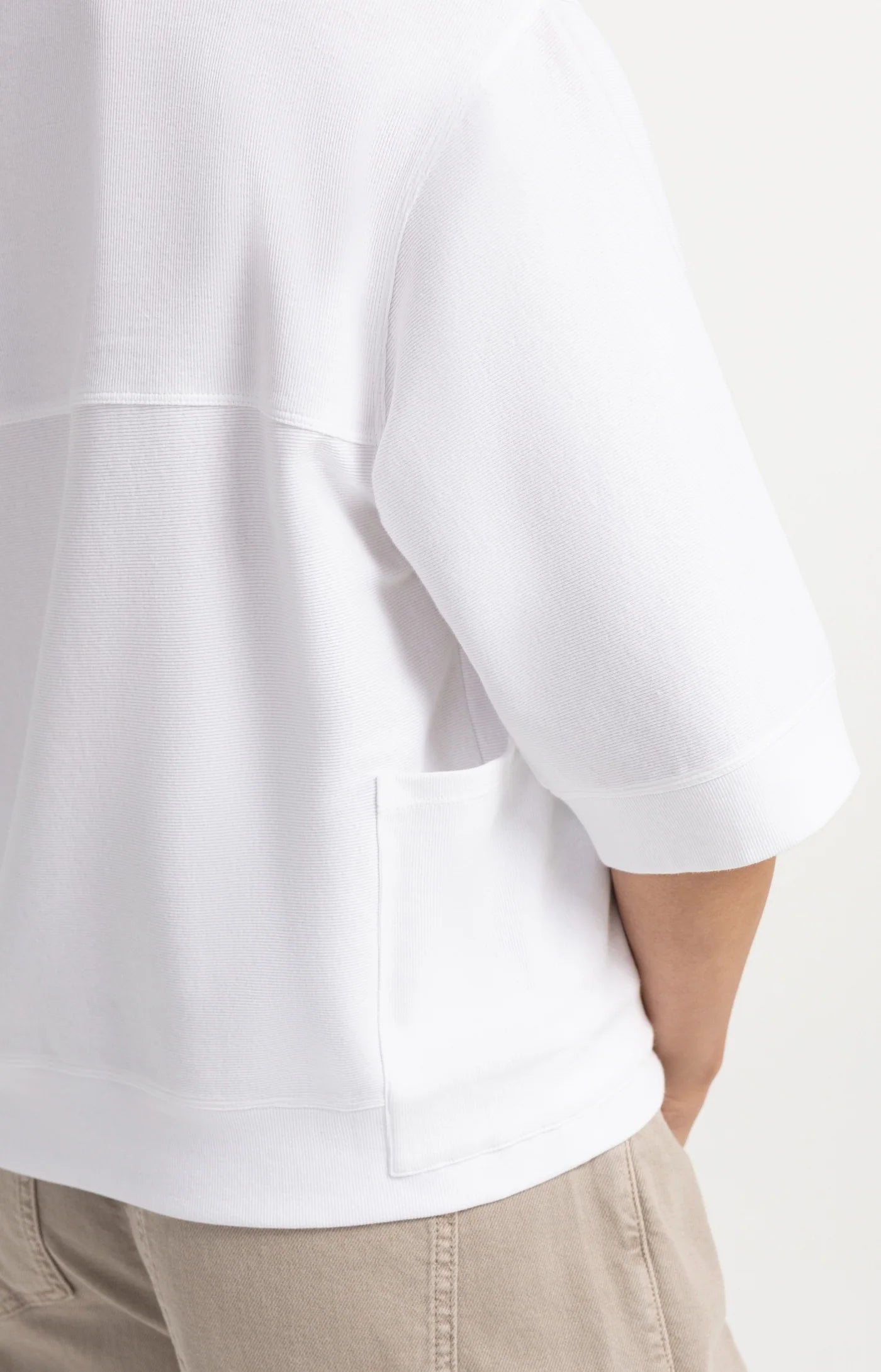 YAYA Jersey Kurzarmshirt Pure White