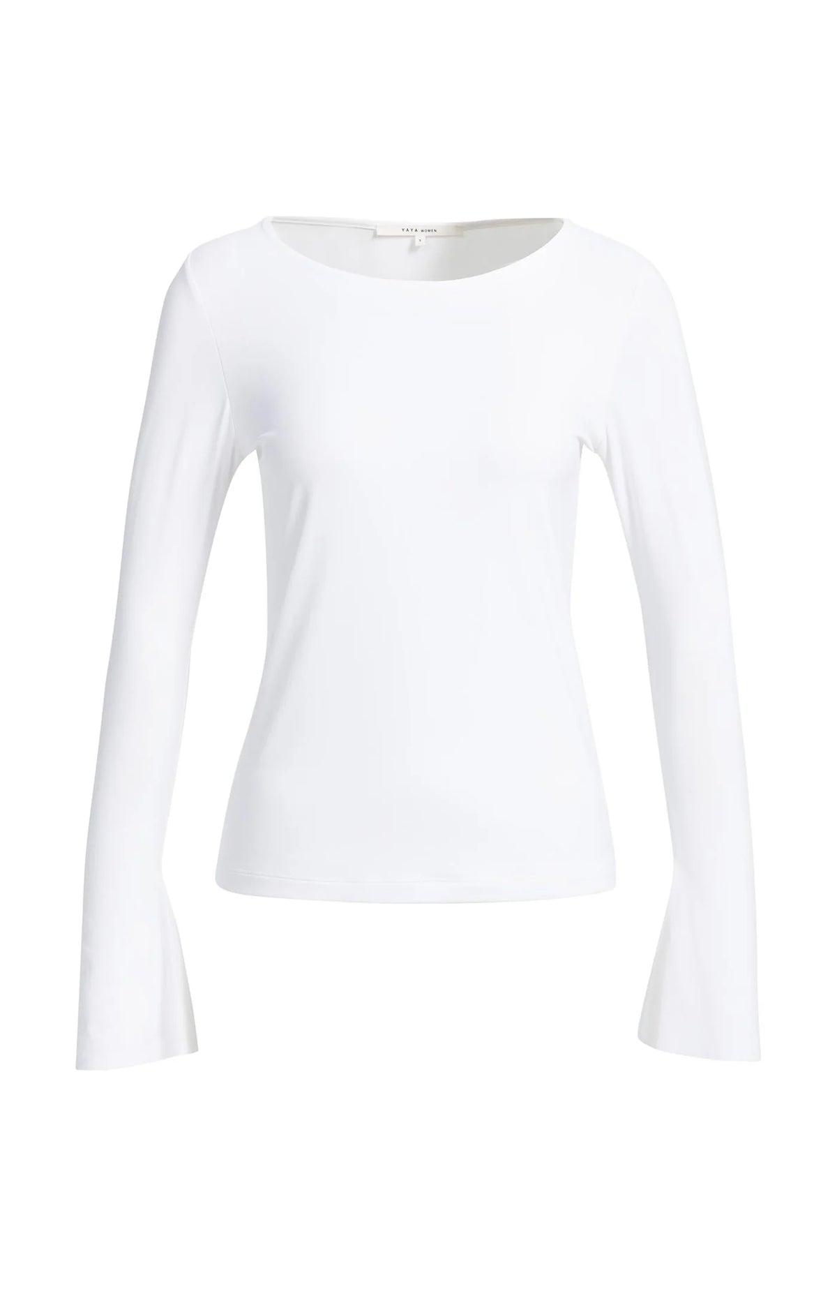 YAYA Jerseyshirt mit ausgestellten Arm - Pure White