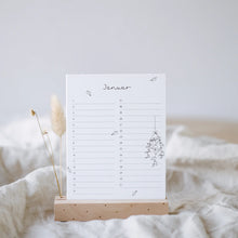 Lade das Bild in den Galerie-Viewer, EULENSCHNITT Tischkalender Geburtstage Blumenmädchen
