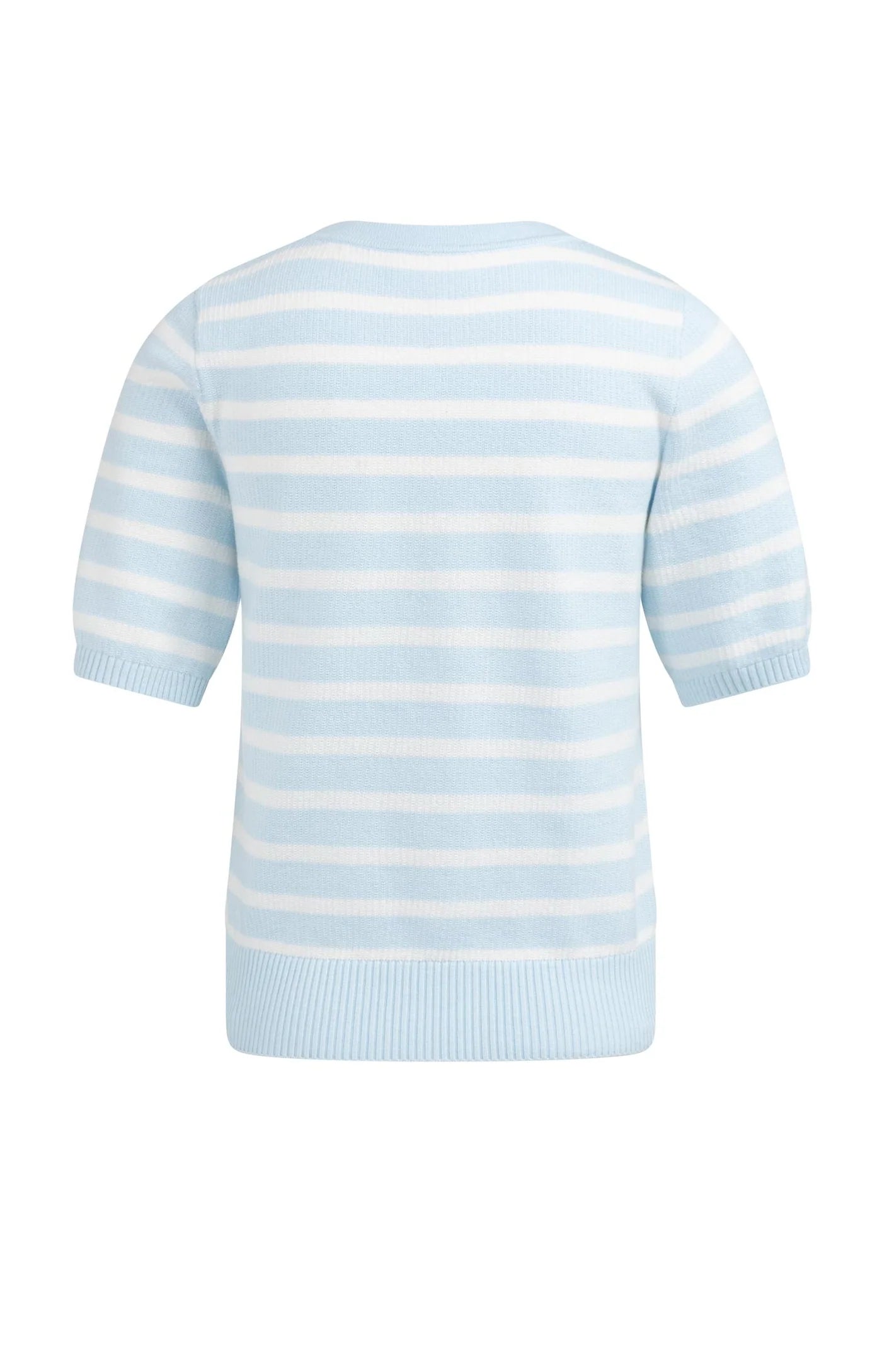 YAYA Kurzarmpullover mit Streifen Ice Blue