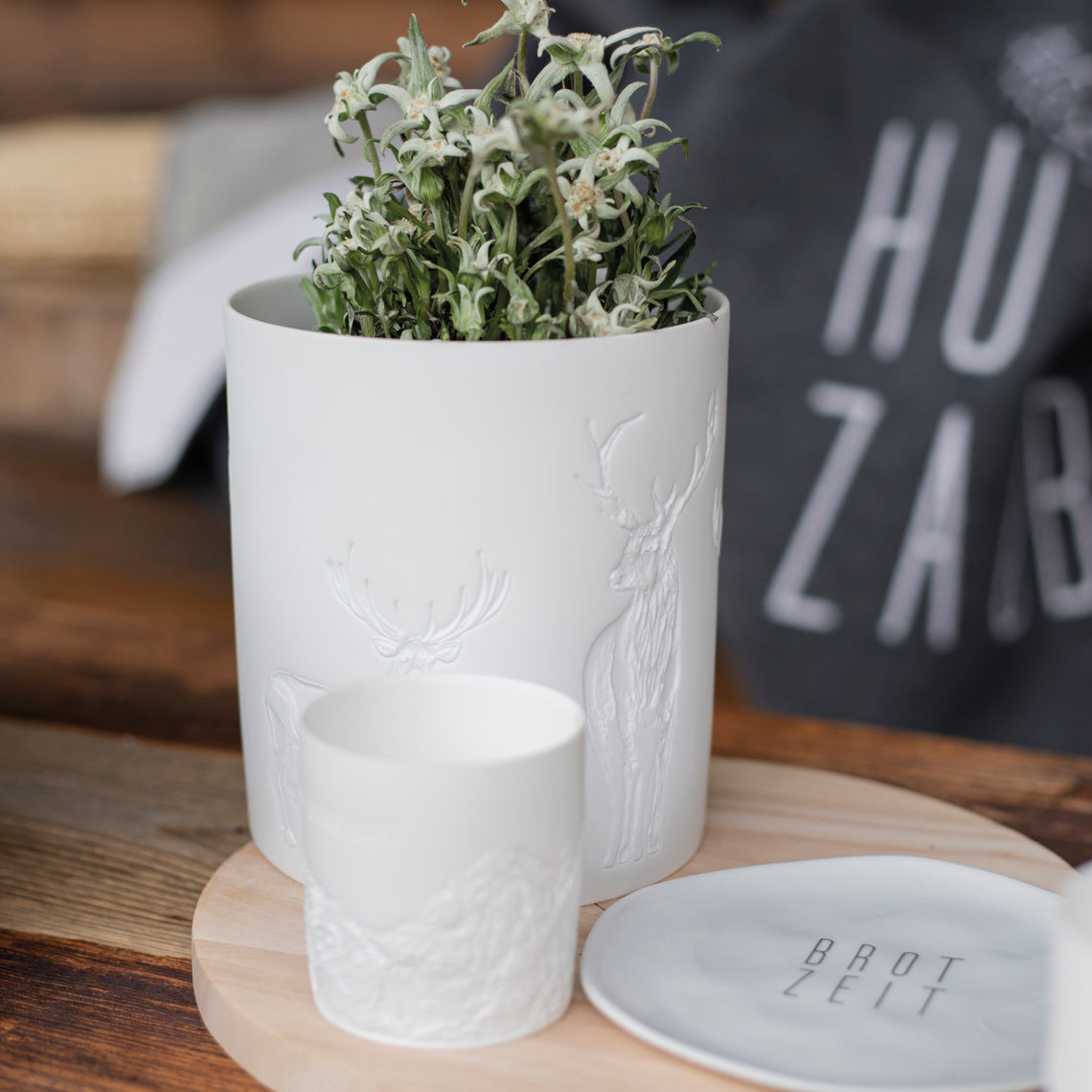 RAEDER DESIGN Windlicht Winterschimmer Hirsche