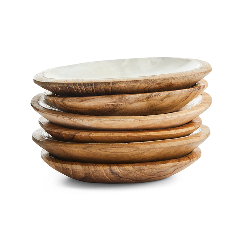 BYBAZZ Holzschale mit Capiz