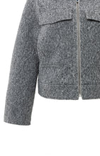 Lade das Bild in den Galerie-Viewer, YAYA Bouclejacke Black Oyster Melange