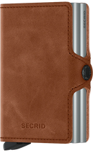 Lade das Bild in den Galerie-Viewer, SECRID Twinwallet Cognac Silber
