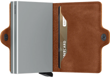 Lade das Bild in den Galerie-Viewer, SECRID Twinwallet Cognac Silber
