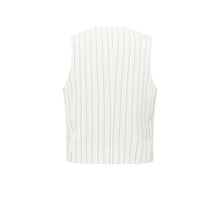 Lade das Bild in den Galerie-Viewer, YAYA Weste aus Leinenmischung mit Nadelstreifen - Sand Linen