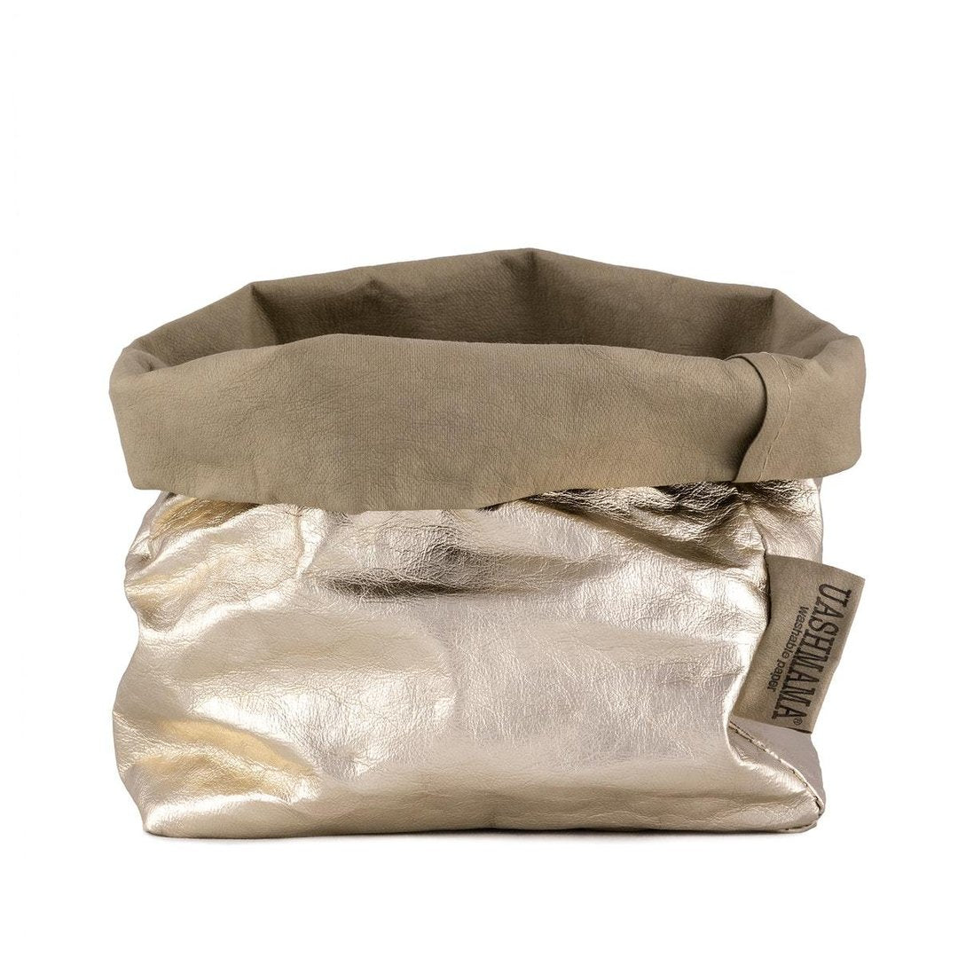 UASHMAMA Paperbag Basic Metallic Platino in 3 Größen