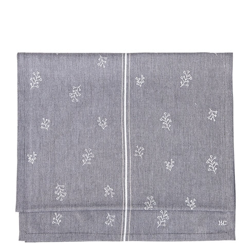 BASTION COLLECTIONS Tischläufer Black Chambray Petal