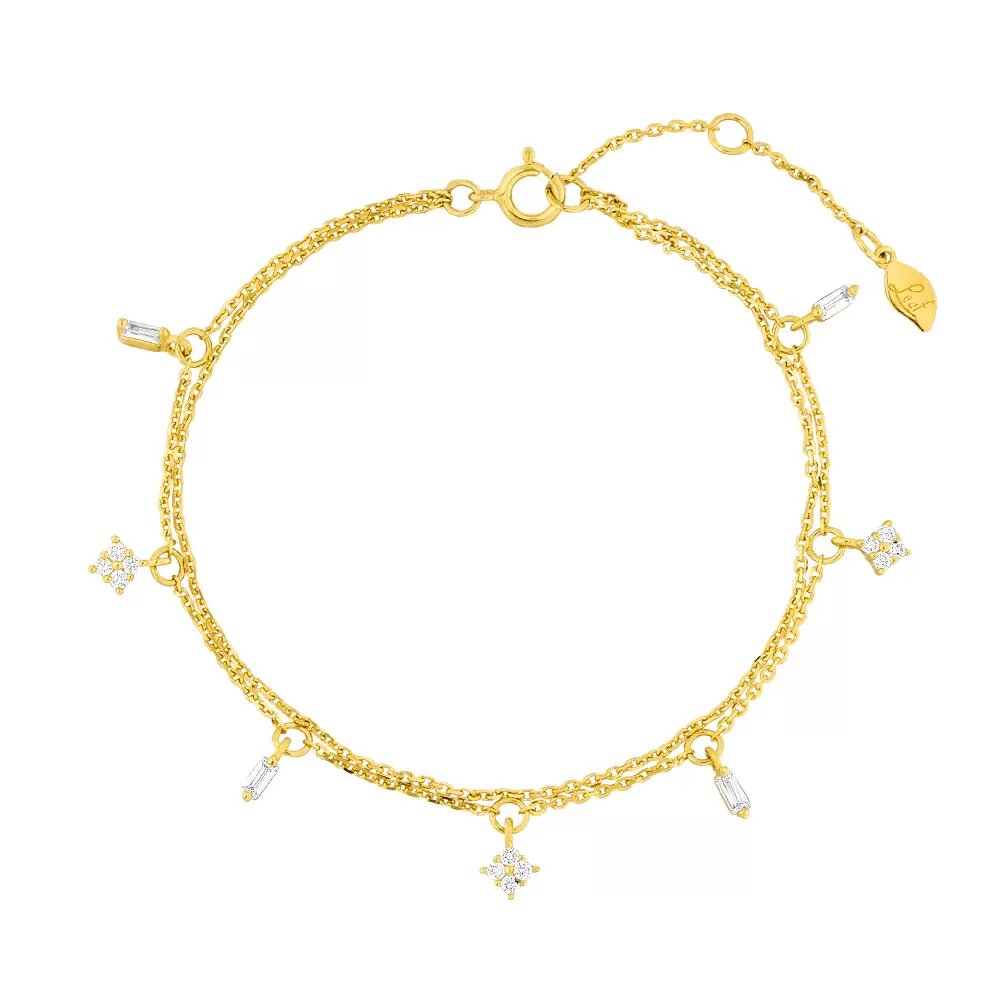 LEAF Armkette Crystal Gelbgold