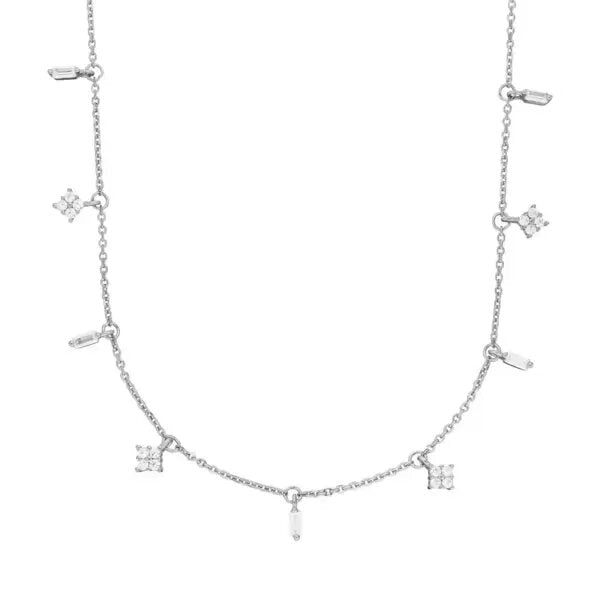 LEAF Choker Crystal Sterlingsilber