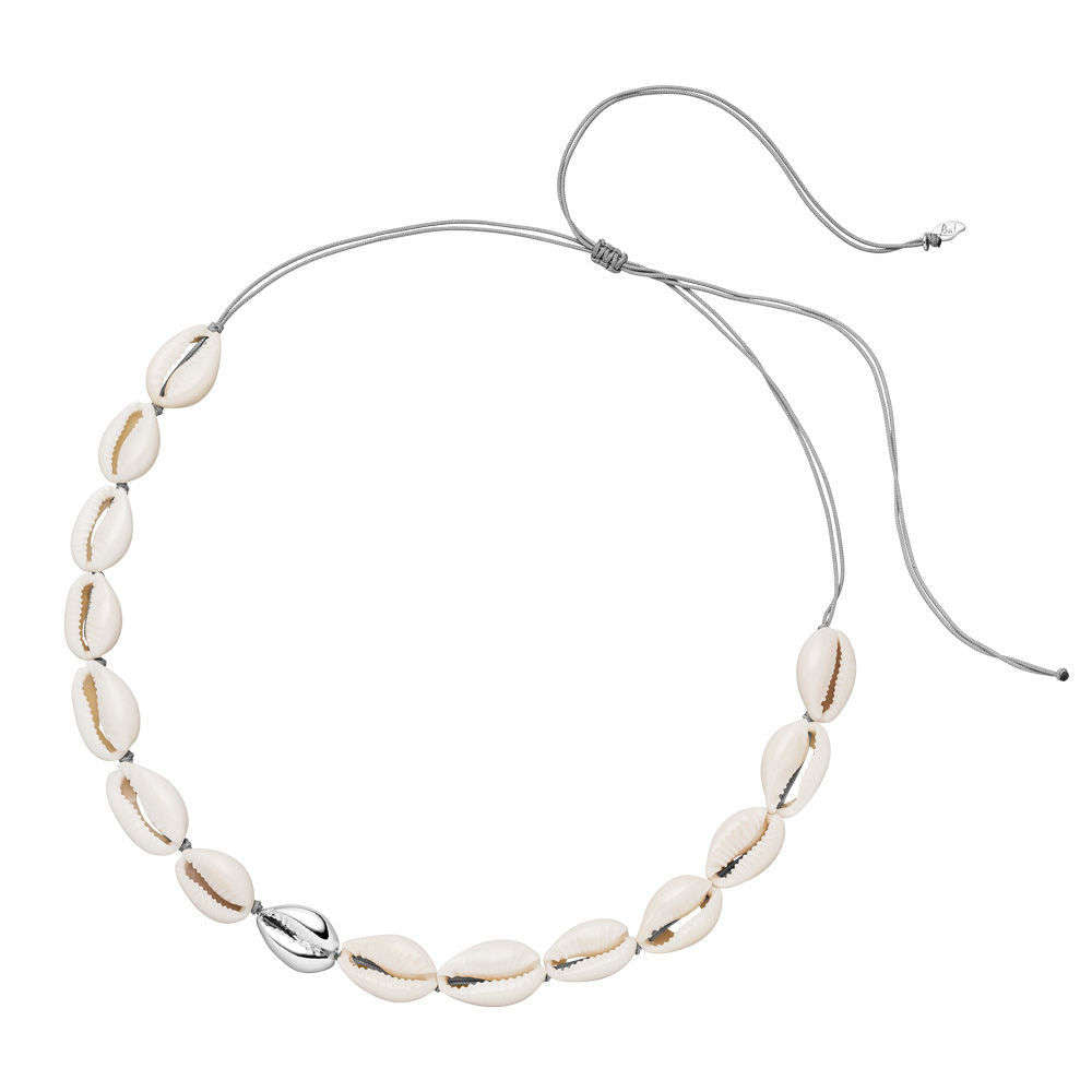 LEAF Choker Cowrie Shell Sterlingsilber
