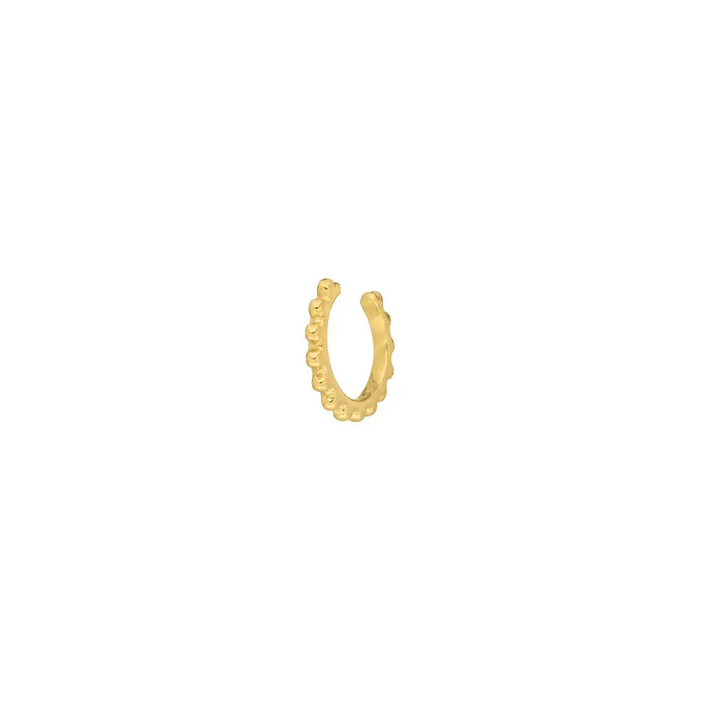 LEAF Earcuff Bubbles Gelbgold