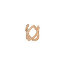 Lade das Bild in den Galerie-Viewer, LEAF Earcuff Cross Rosegold
