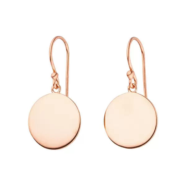 LEAF Ohrhänger Plättchen Rosegold
