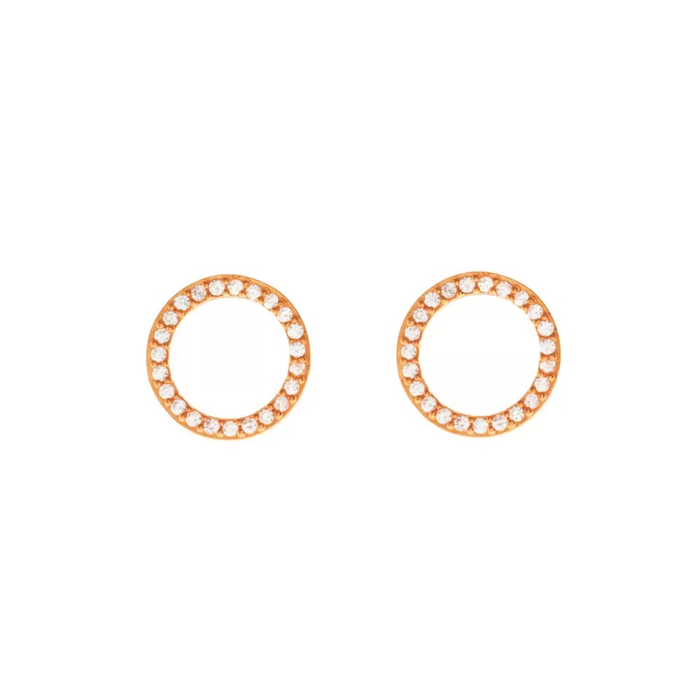 LEAF Ohrstecker Circle of Life Rosegold