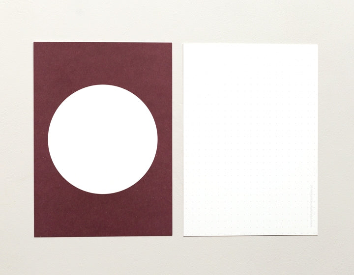 PERLENFISCHER Postkartenset Dot Aubergine