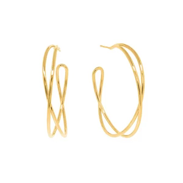 LEAF Creolen Tupe, Gelbgold