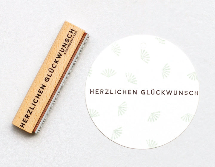 PERLENFISCHER Stempel Herzlichen Glückwunsch 2 T050