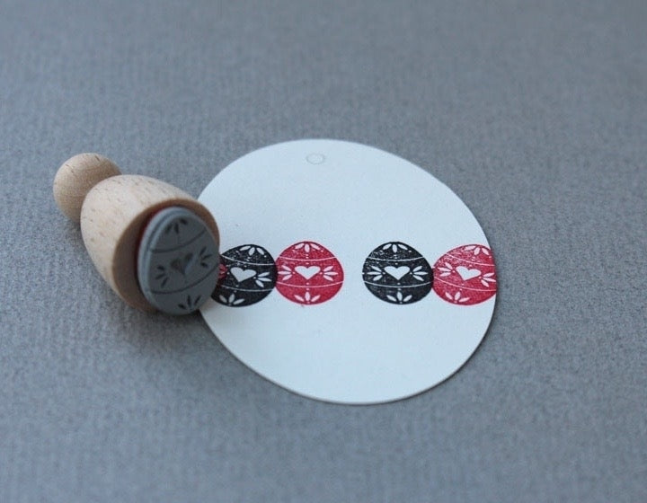 PERLENFISCHER Stempel 171 - Osterei Motiv Herz
