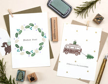 Lade das Bild in den Galerie-Viewer, PERLENFISCHER Stempel Frohes Fest klassisch