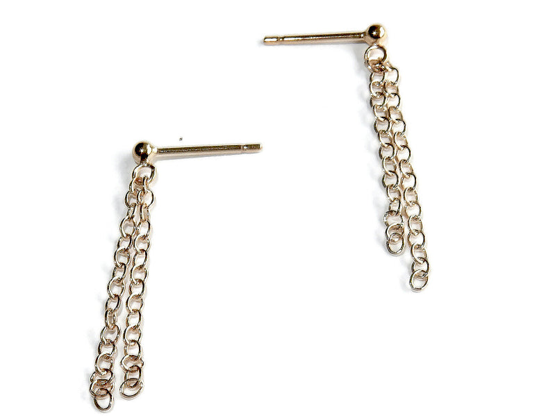 GNOES AMSTERDAM Ohrhänger Doublechain Gold