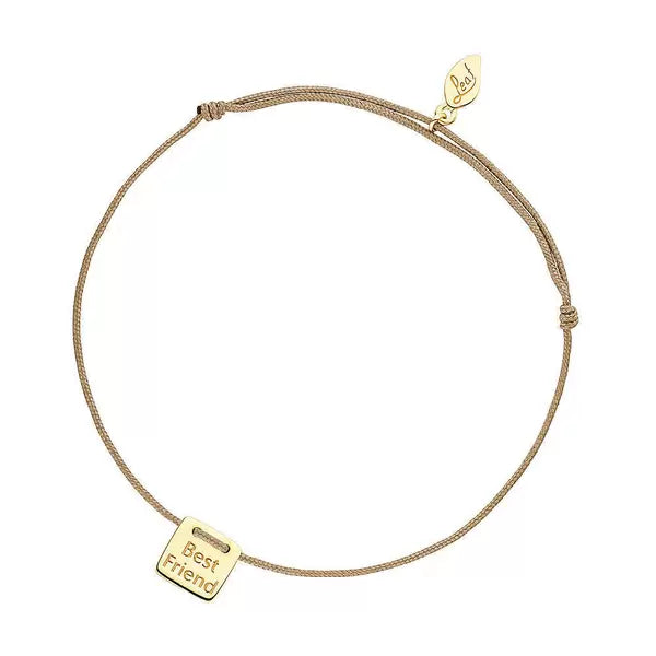LEAF Glücksarmband Beige Best Mum Sterlingsilber