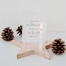 Lade das Bild in den Galerie-Viewer, EULENSCHNITT Kartenständer & Kerzenhalter Stern