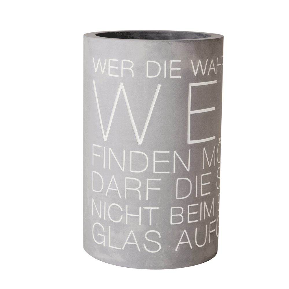 RAEDER DESIGN Weinkühler aus Beton - Wahrheit im Wein