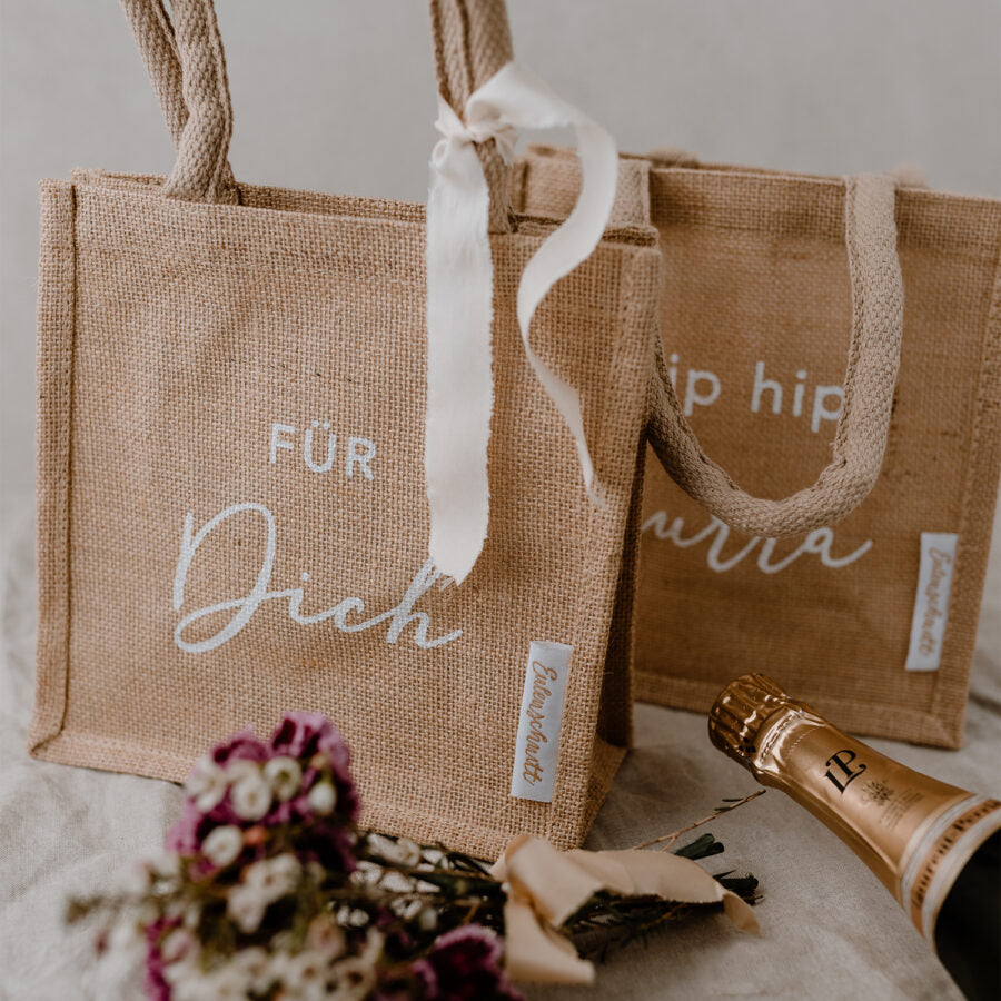 EULENSCHNITT Mini Jute Shopper Für Dich