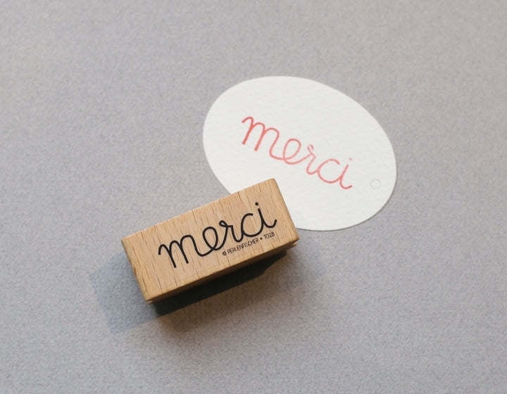 PERLENFISCHER Stempel Merci