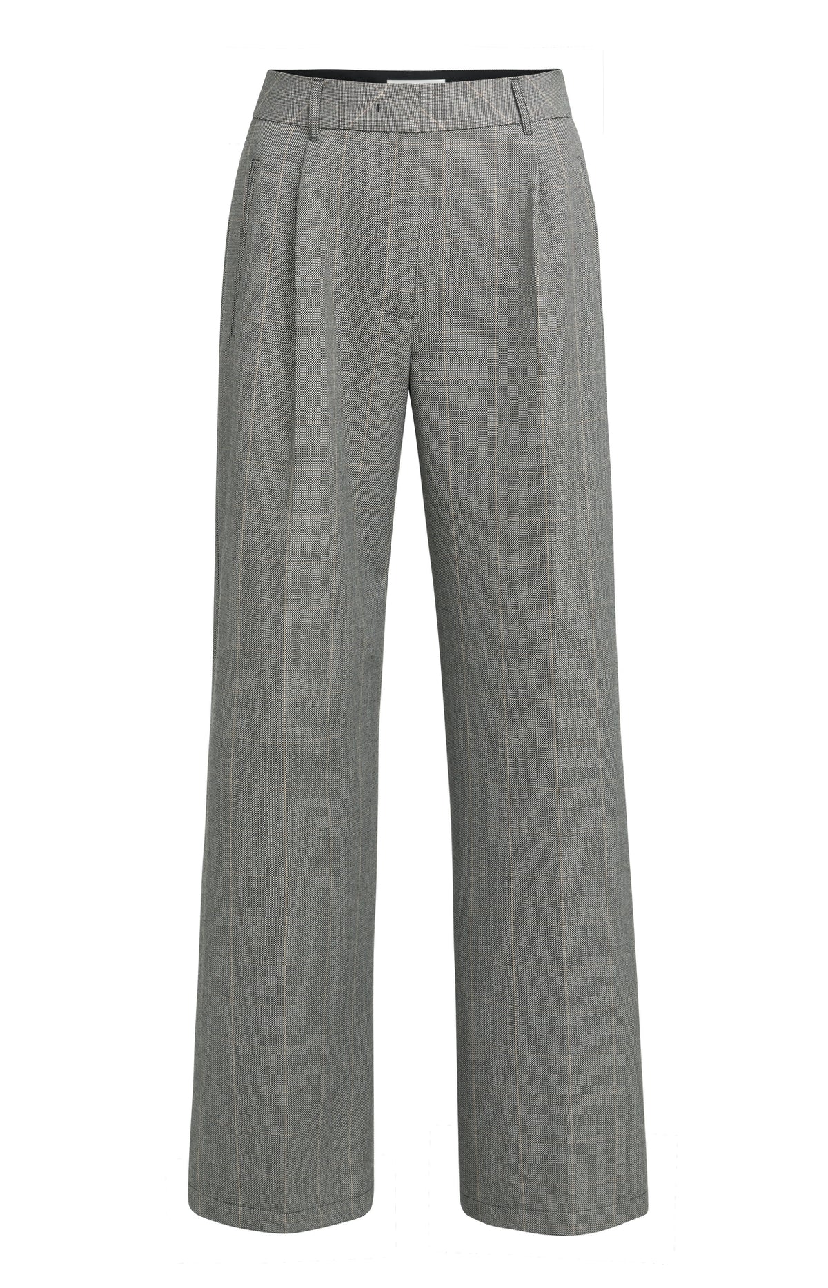 YAYA Karierte Hose mit weitem Bein - Hole Black Dessin