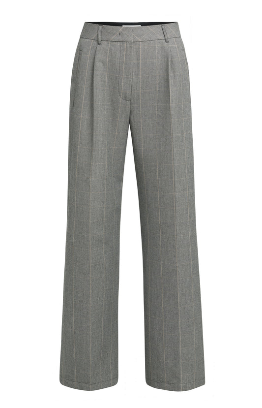 YAYA Karierte Hose mit weitem Bein - Hole Black Dessin