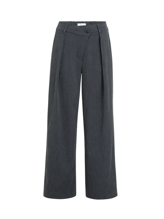 YAYA Hose mit asymmetrischen Verschluss - Cat Black Melange