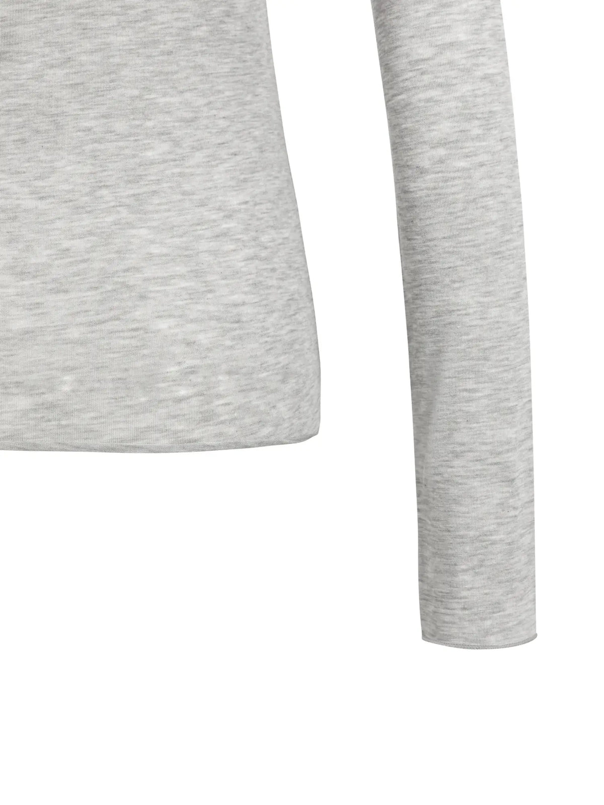 YAYA Longsleeve mit U-Boot-Ausschnitt - Grey Melange