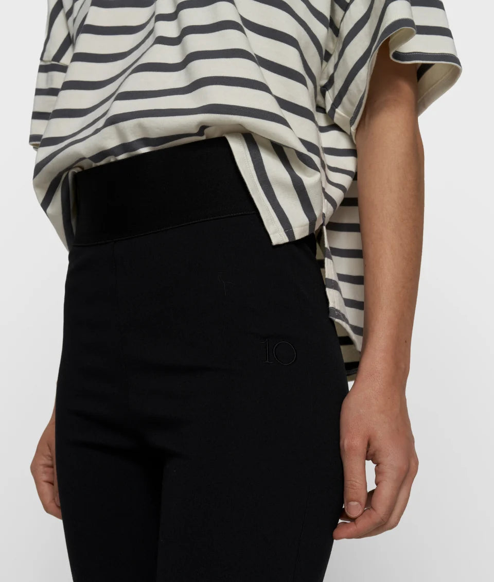 10DAYS AMSTERDAM Flare Punto Pants Black