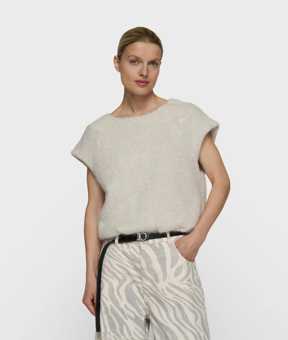 10DAYS AMSTERDAM Balloon Stricktop mit Lurex