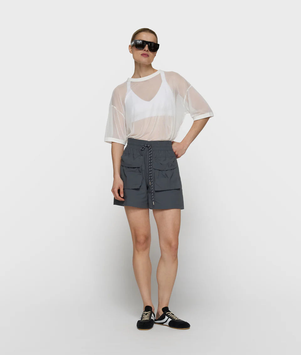 10DAYS AMSTERDAM Mesh Tee - Ecru