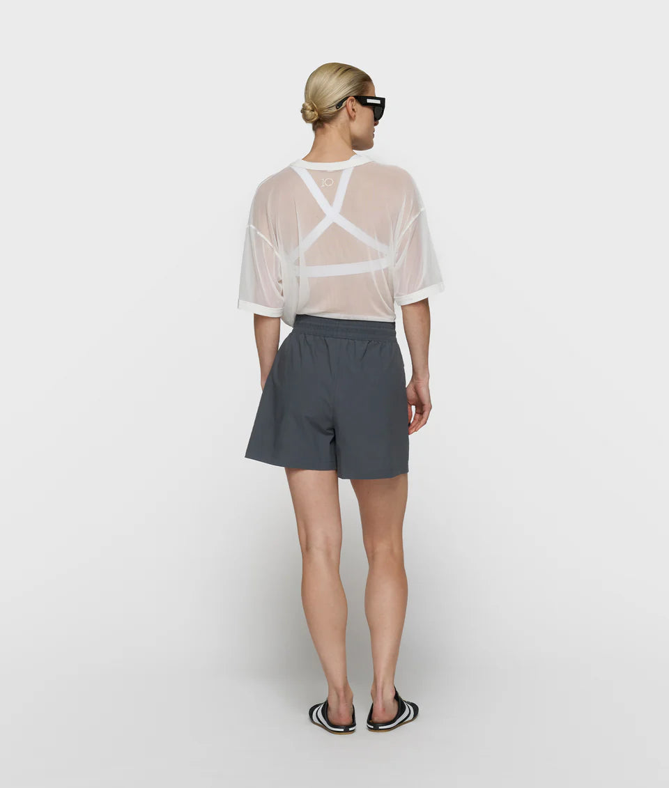 10DAYS AMSTERDAM Mesh Tee - Ecru