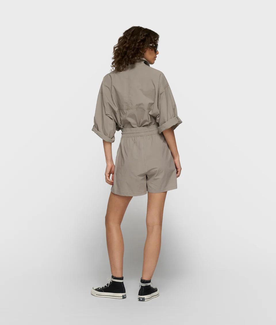 10DAYS AMSTERDAM Crinkle Utility Shorts - Fog