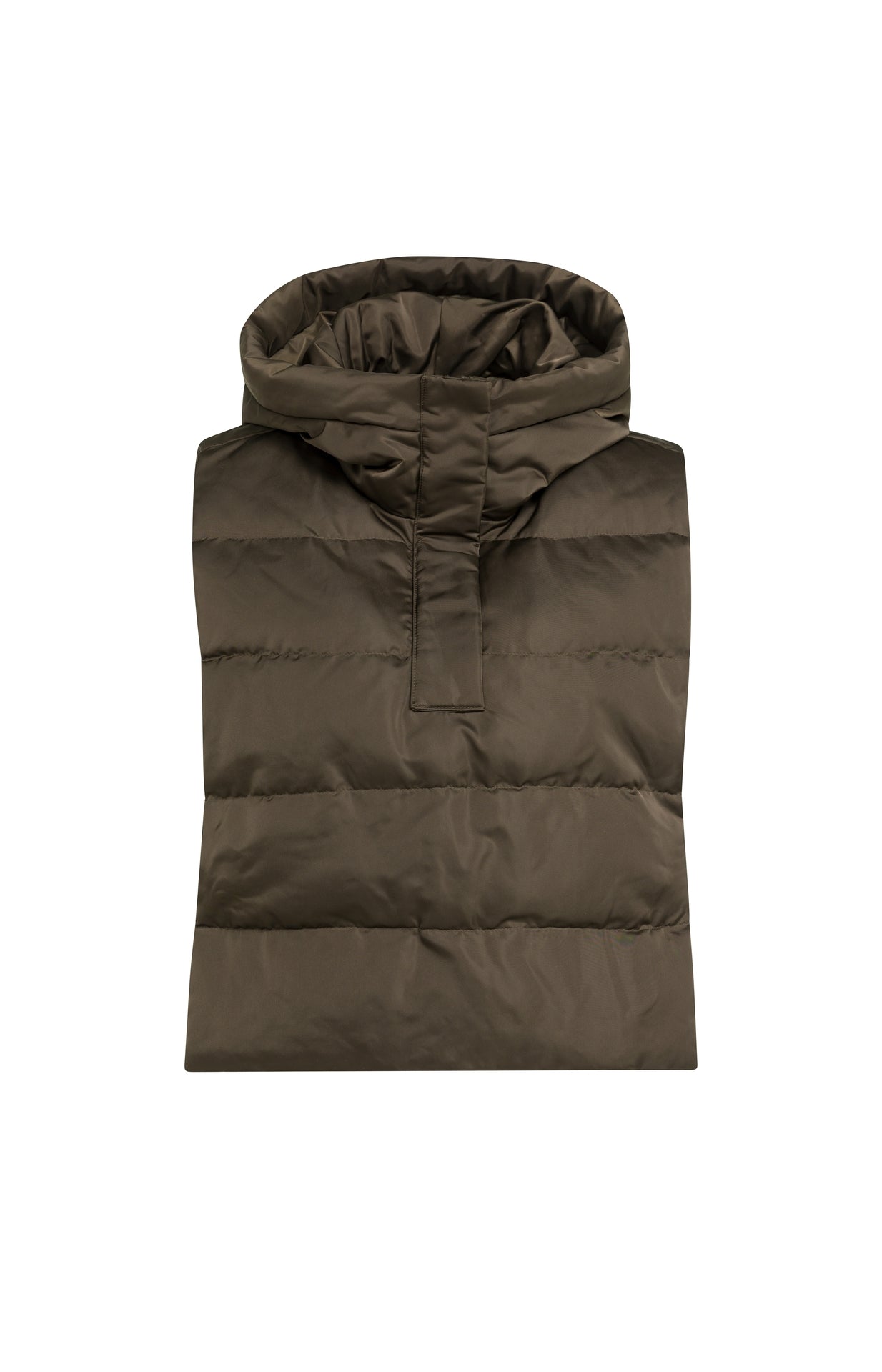 YAYA Wattierte Weste mit Kapuze - Brown