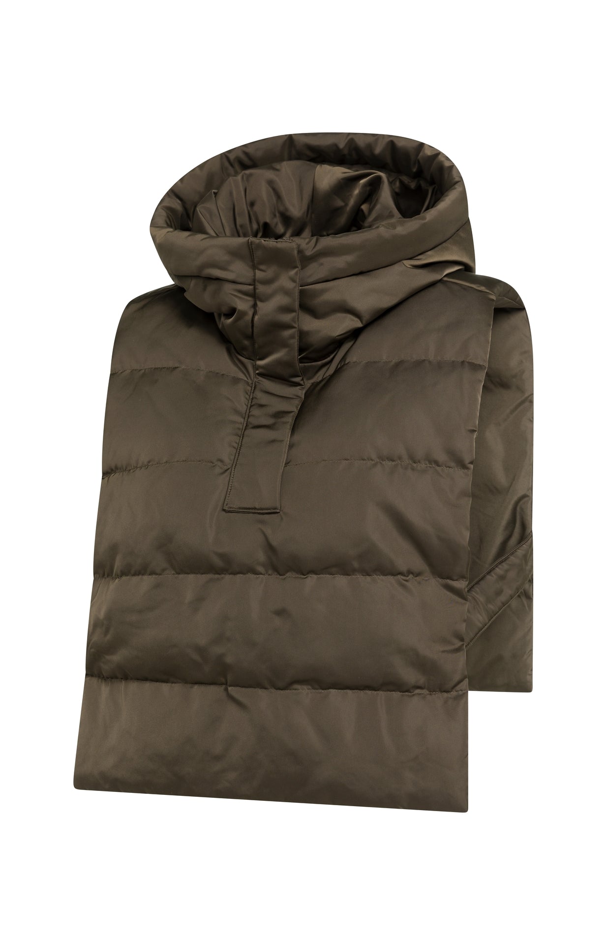 YAYA Wattierte Weste mit Kapuze - Brown