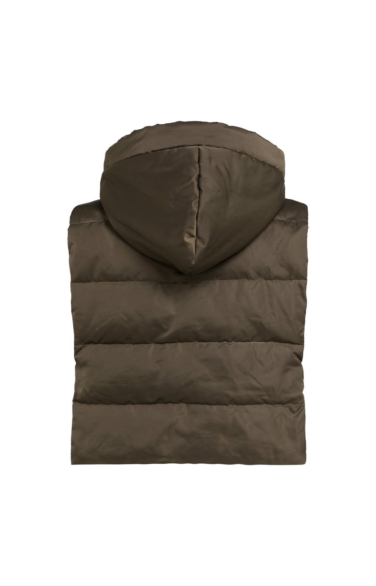 YAYA Wattierte Weste mit Kapuze - Brown