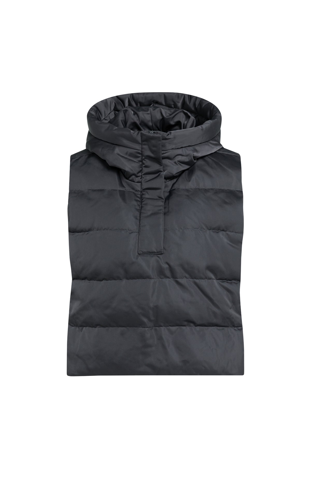 YAYA Wattierte Weste mit Kapuze - Black